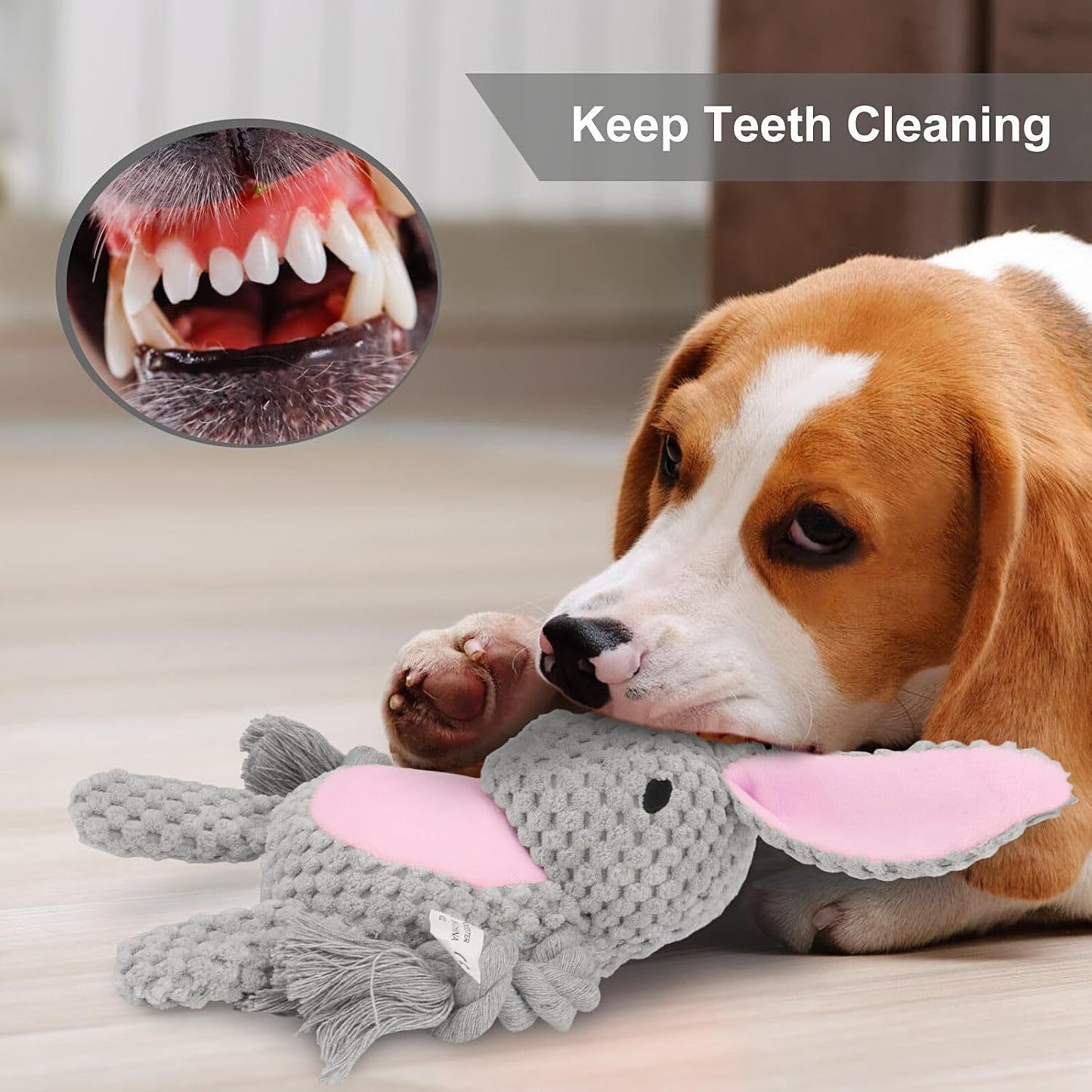 Dog Toys Dog Squeaker Toys With Crinkle Paper Stuffed Animal Dog Plush Chewing Toy Cotton Rope Interactive Toys For Puppy Small Middle Dogs