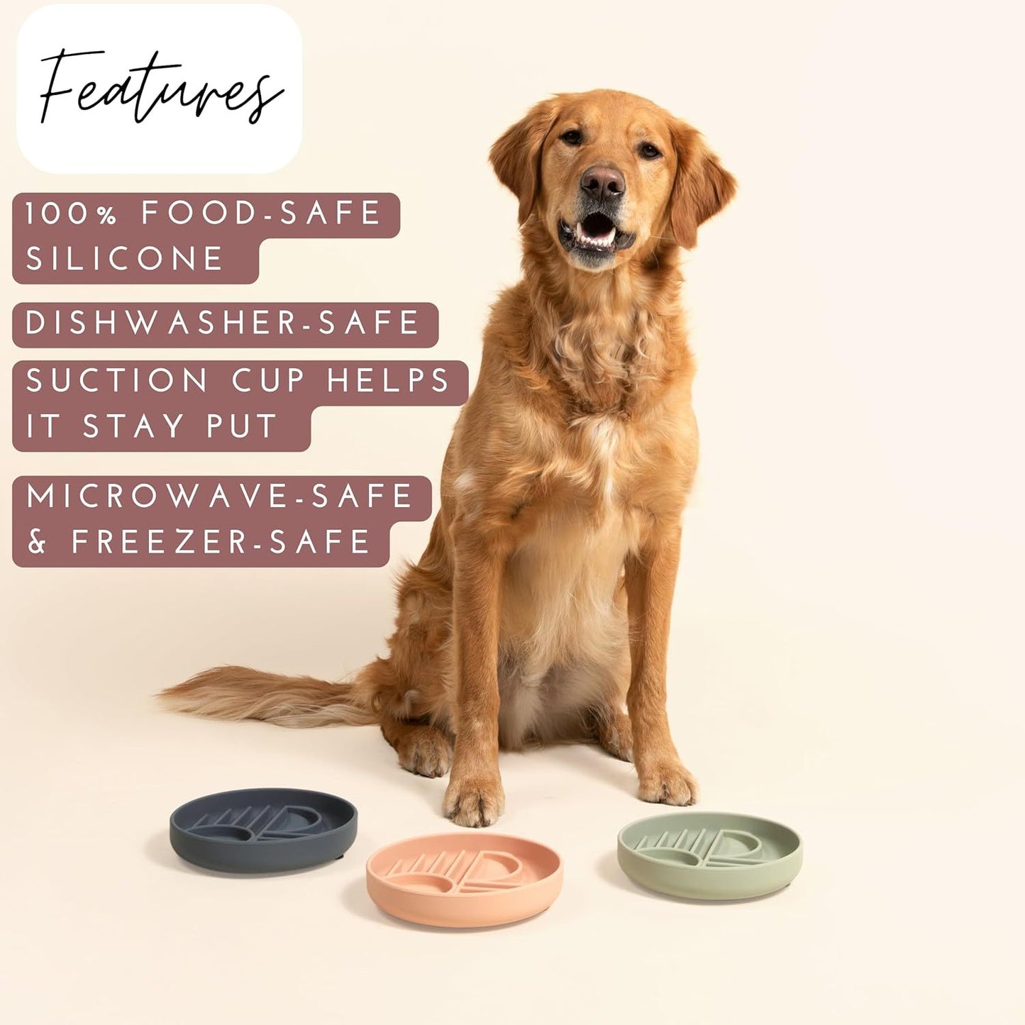 The Slowdown Bowl Silicone Slow Feeder For Dogs Puppies Slow Eating Modern Lick Mat Design Reduces Gulping Dishwasher Fit For All Breed Mealtime Challenge