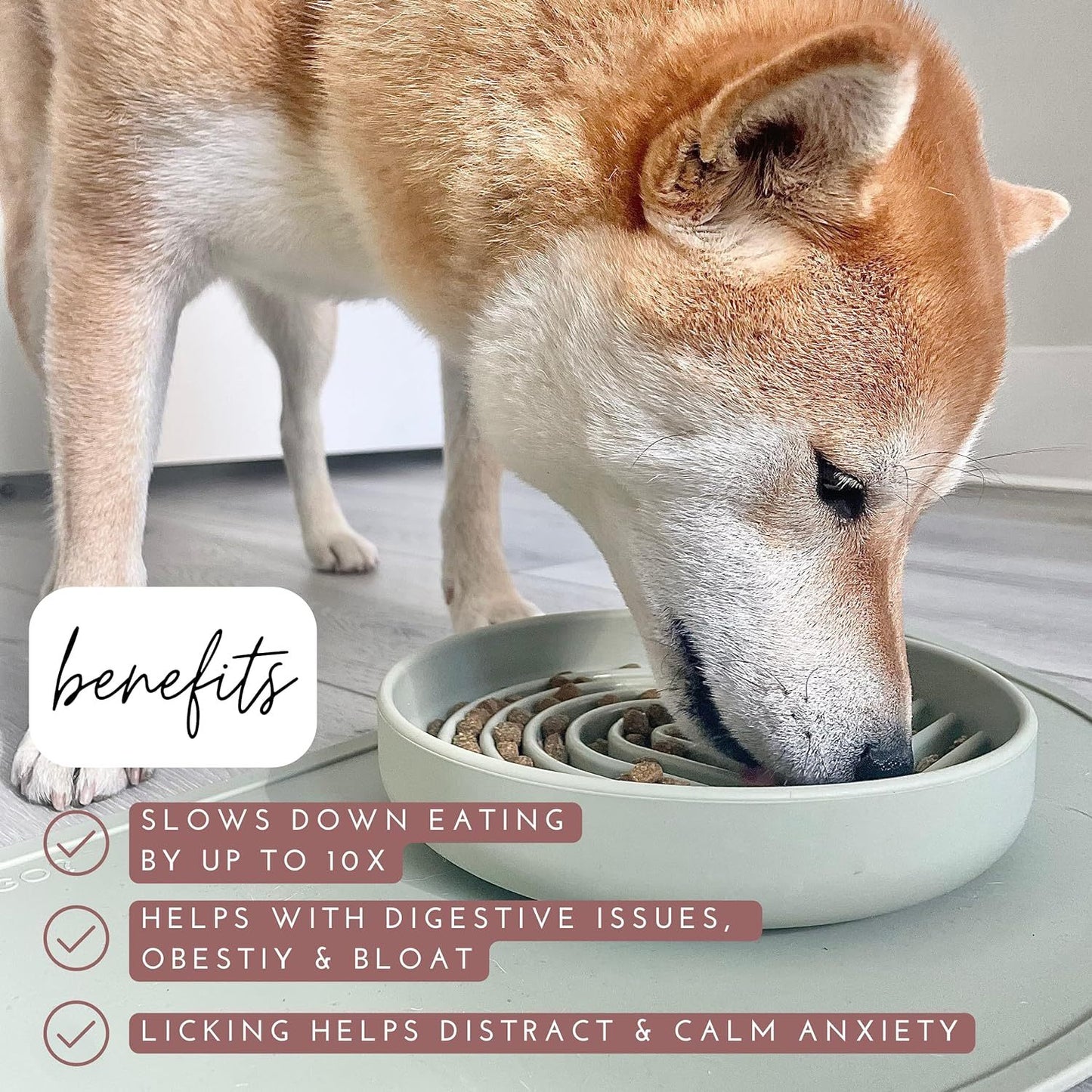 The Slowdown Bowl Silicone Slow Feeder For Dogs Puppies Slow Eating Modern Lick Mat Design Reduces Gulping Dishwasher Fit For All Breed Mealtime Challenge