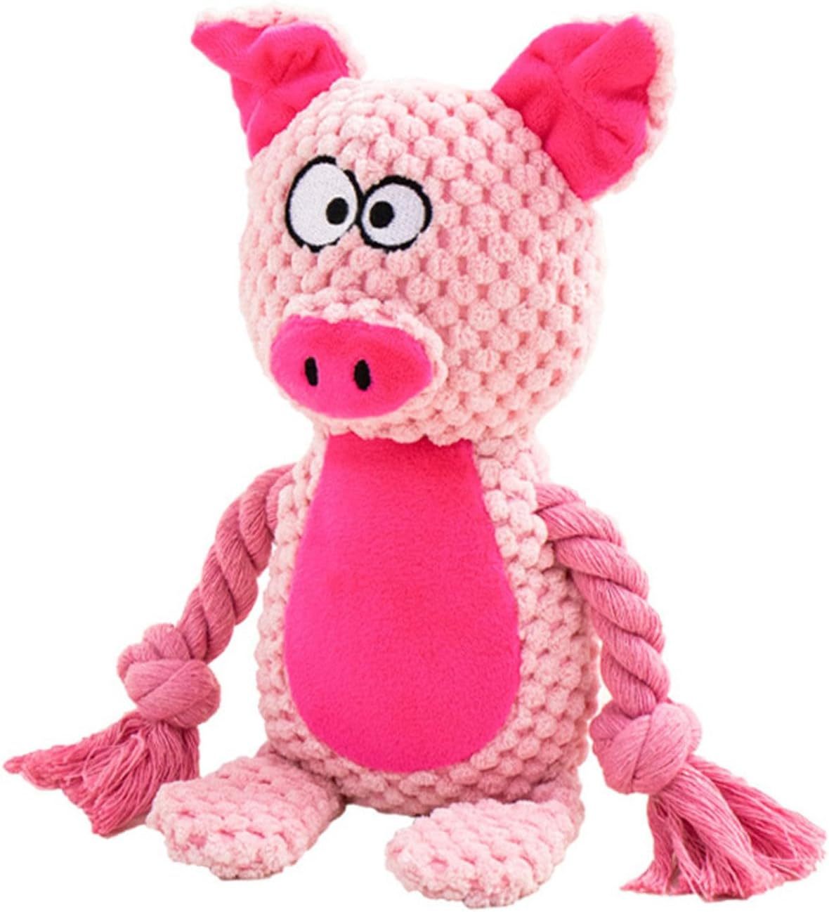 Dog Toys Dog Squeaker Toys With Crinkle Paper Stuffed Animal Dog Plush Chewing Toy Cotton Rope Interactive Toys For Puppy Small Middle Dogs